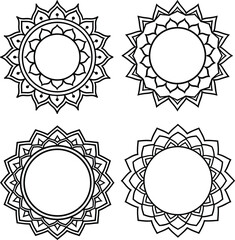 set of abstract design elements