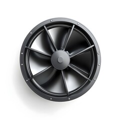 Obraz premium Industrial Exhaust Fan Isolated on White Background