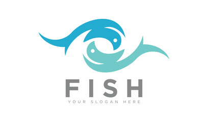 simple fish vector logo
