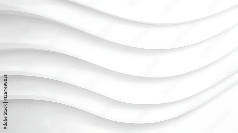 Poster elegant white wavy layers background design soft smooth texture abstract modern surfaces pattern