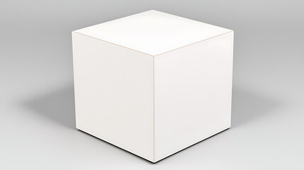 Fototapeta premium Elegant White Rectangular Prism Against a Neutral Backdrop in Studio Lighting and Minimalist Style