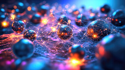 An abstract glowing grid of stars and planets, symbolizing the precision of universal space measurement.