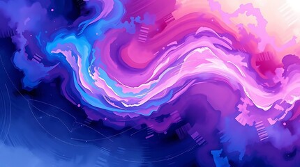 A high-resolution abstract background image featuring swirling nebulae in vibrant blues, purples, and pinks, rendered in a painterly style with visible brushstrokes, creating a  (1).