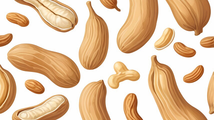 golden crunch and natural goodness of fresh peanuts on a white background