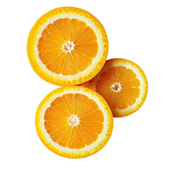 Fototapeta premium Fresh Orange Slices Isolated On Transparent Background, generative AI
