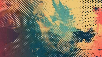 abstract grunge background, halftone effect, dot pattern, vector graphic.