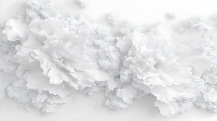 Fototapeta premium Ethereal White Floral Composition Modern Abstract Petal Arrangement Delicate Surface Treatment Artistic Creation
