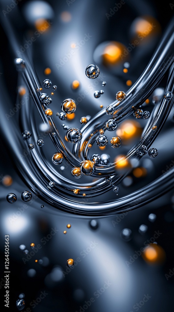 Poster a mesmerizing fusion of organic and mechanical elements, blending soft curves with sharp angular for
