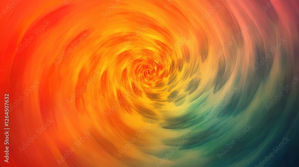 Poster abstract vibrant swirling colors blending harmoniously, creating dynamic movement on a warm gradient