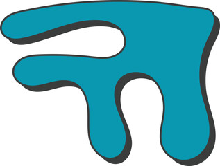 Abstract Retro Groovy Shape Element Decoration