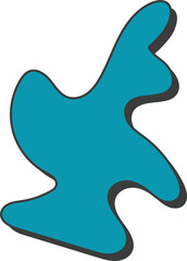 Abstract Retro Groovy Shape Element Decoration