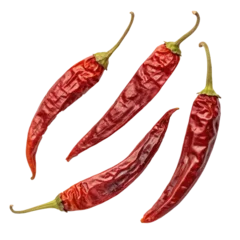 Gardinen Vibrant dried red chili peppers with stems. spice, cooking, and seasoning ingredients © Anna