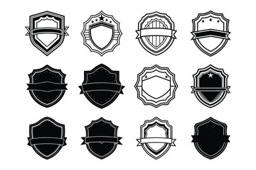 set of heraldic shield