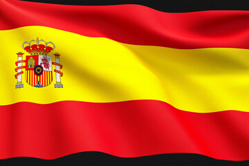 Waving Spanish Flag: Vibrant National Symbol