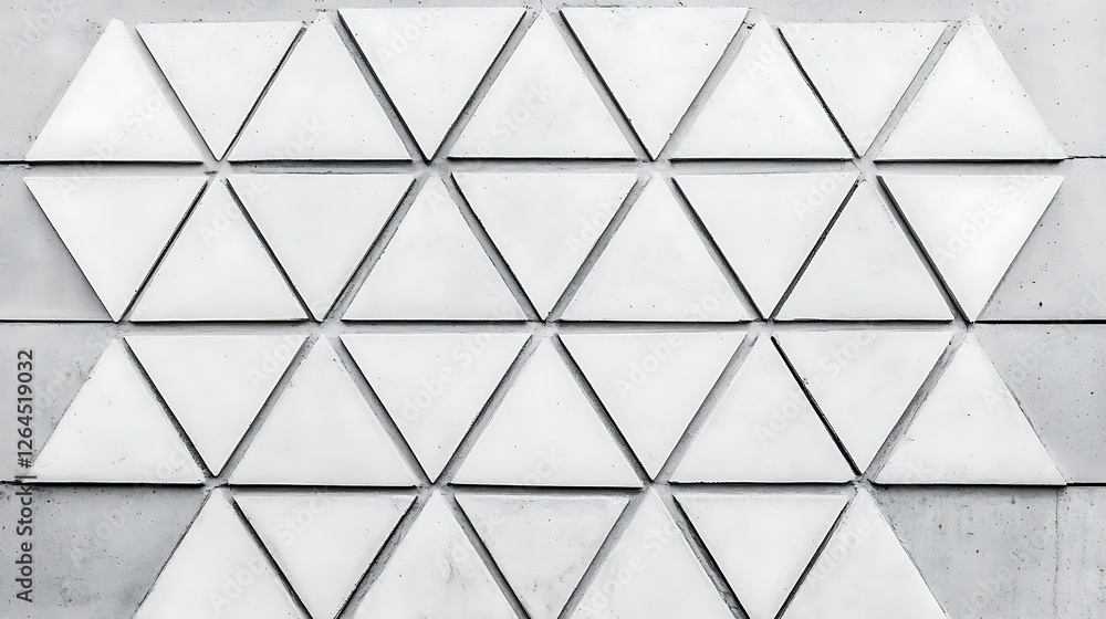 Poster geometric triangle wall design creates hexagonal shapes in an abstract pattern background