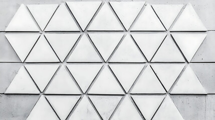 Fototapeta premium Geometric Triangle Wall Design Creates Hexagonal Shapes in an Abstract Pattern Background