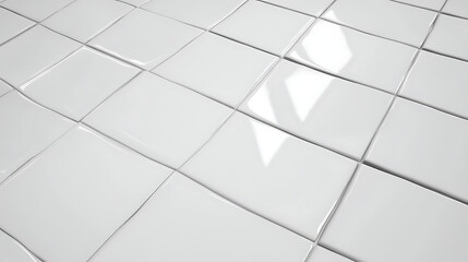 Gleaming Square Tiles Abstract Perspective Design Contemporary Architecture Elegant White Surface