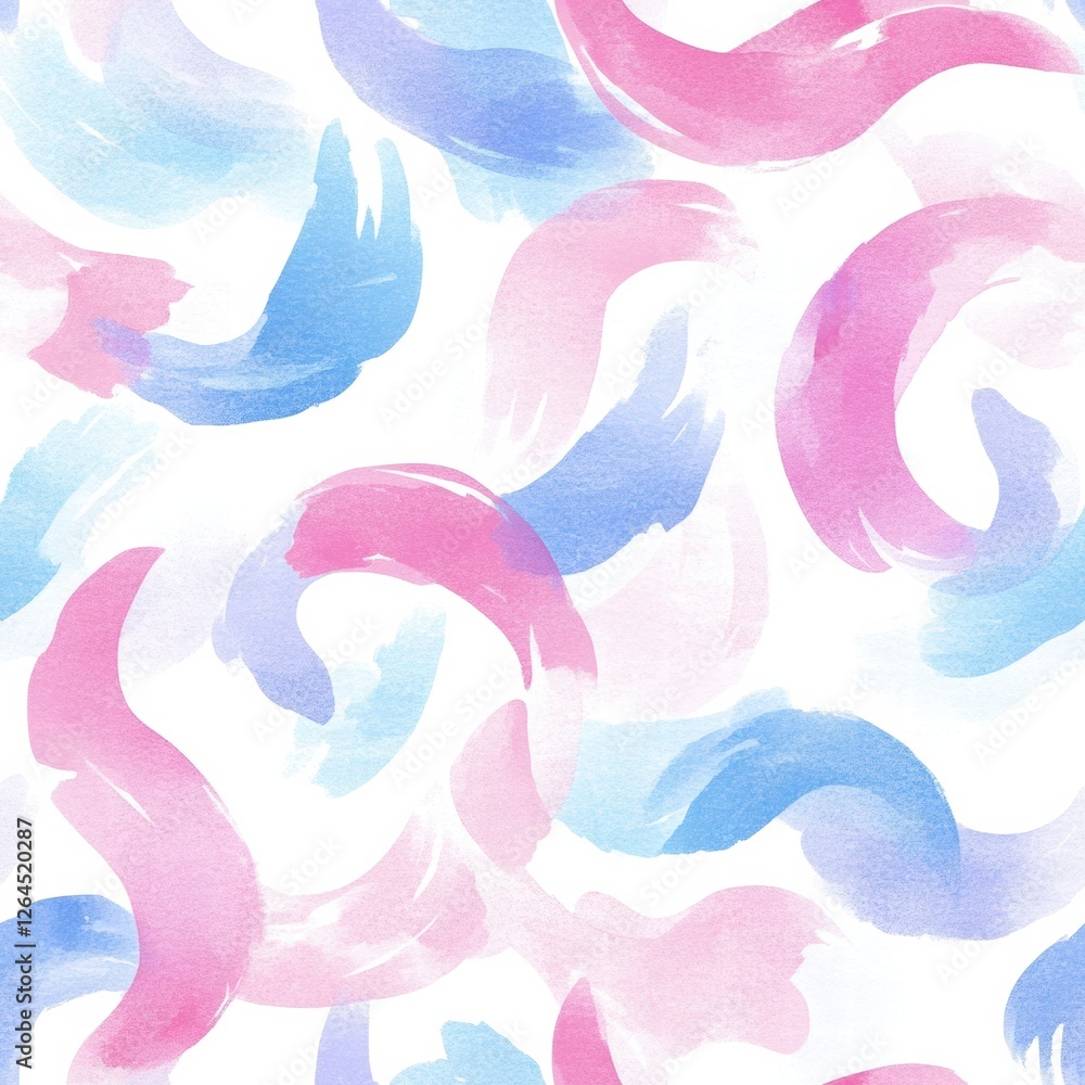 Aufkleber creative abstract watercolor patterns in soft pastel colors with swirls and brush strokes on white b