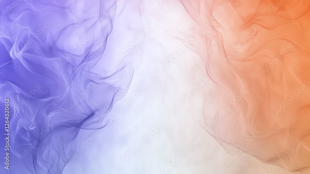Poster abstract gradient of blue and orange smoke creating a mesmerizing and colorful visual effect.