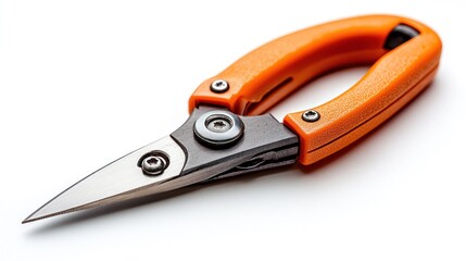 Fototapeta premium Close-up of Orange-Handled Precision Shears