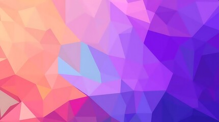 High-resolution abstract background image with a low-poly style, employing a vibrant color scheme of complementary hues, creating a visually striking and modern aesthetic, with a de.