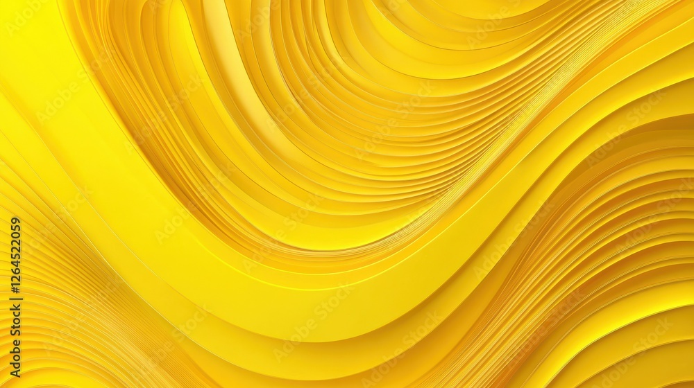 Poster yellow line waves abstract background modern flowing lines futuristic tech concept suitable various 
