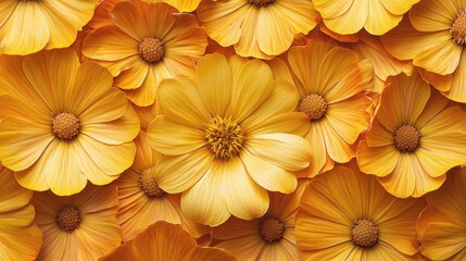 Vibrant display of yellow flowers in full bloom, creating a warm and inviting atmosphere