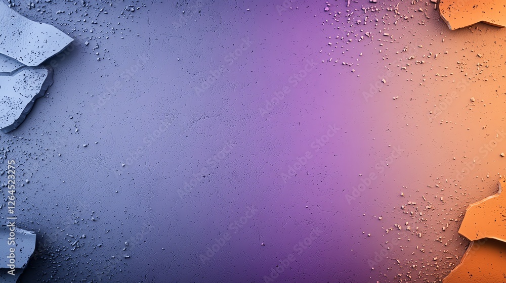 Poster abstract textured background with purple gradient and torn paper edges. creative design template.