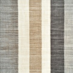 Fabric with horizontal stripes in neutral tones showcasing modern textile design and natural textures. Generative AI