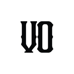 VO monogram logo design letter text name symbol monochrome logotype alphabet character simple logo