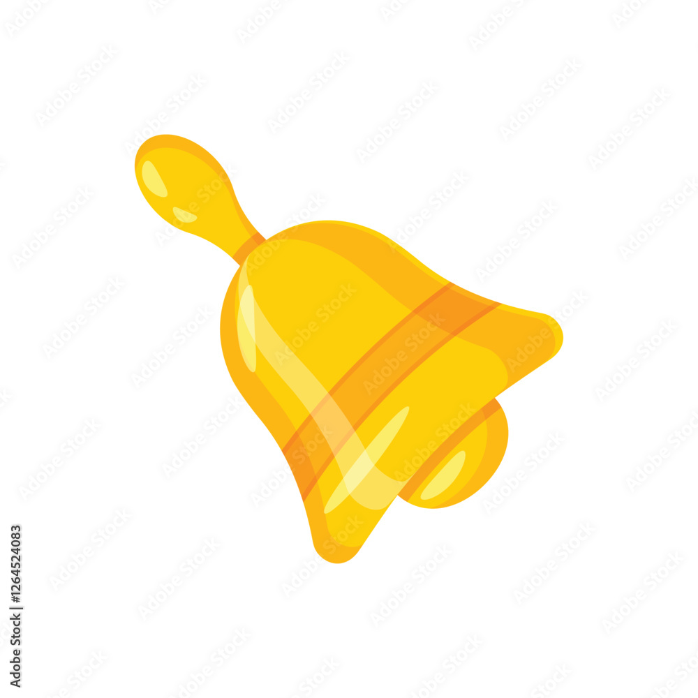 Poster notification bell icon in flat style. incoming inbox message vector illustration on isolated backgro