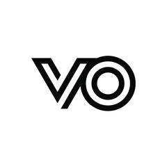 VO monogram logo design letter text name symbol monochrome logotype alphabet character simple logo