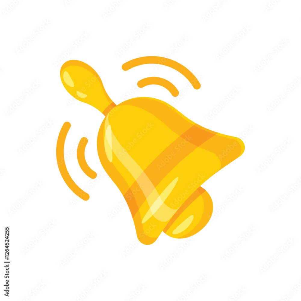 Poster notification bell icon in flat style. incoming inbox message vector illustration on isolated backgro