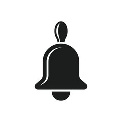 Notification bell icon in flat style. Incoming inbox message vector illustration on isolated background. Ringing bell sign business concept.