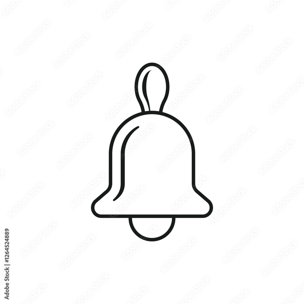 Poster notification bell icon in flat style. incoming inbox message vector illustration on isolated backgro