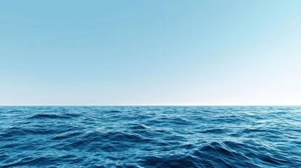 Obraz premium Calm Blue Ocean Under Clear Sky