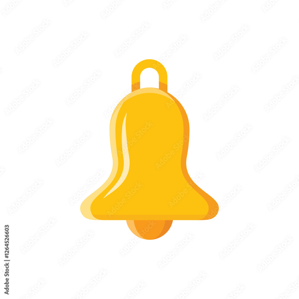 Poster notification bell icon in flat style. incoming inbox message vector illustration on isolated backgro