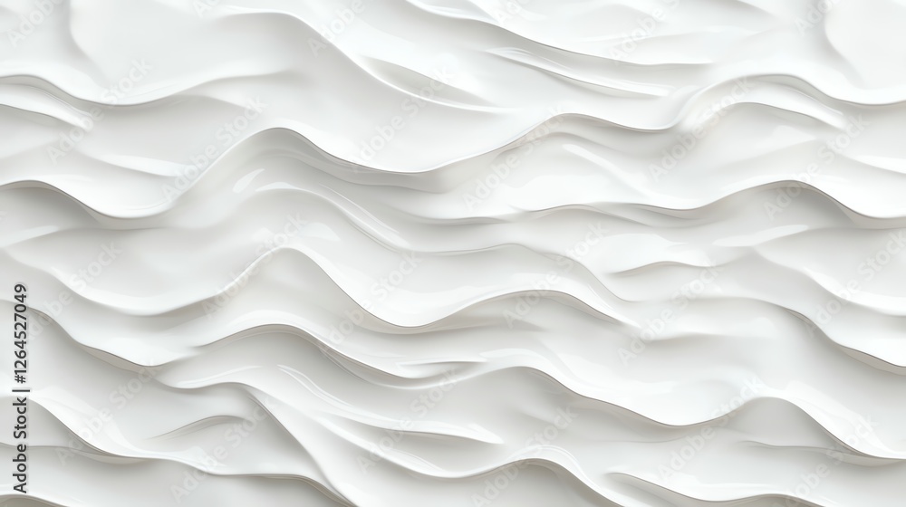 Poster abstract white wavy texture background with elegant curves and flowing design for modern visual crea