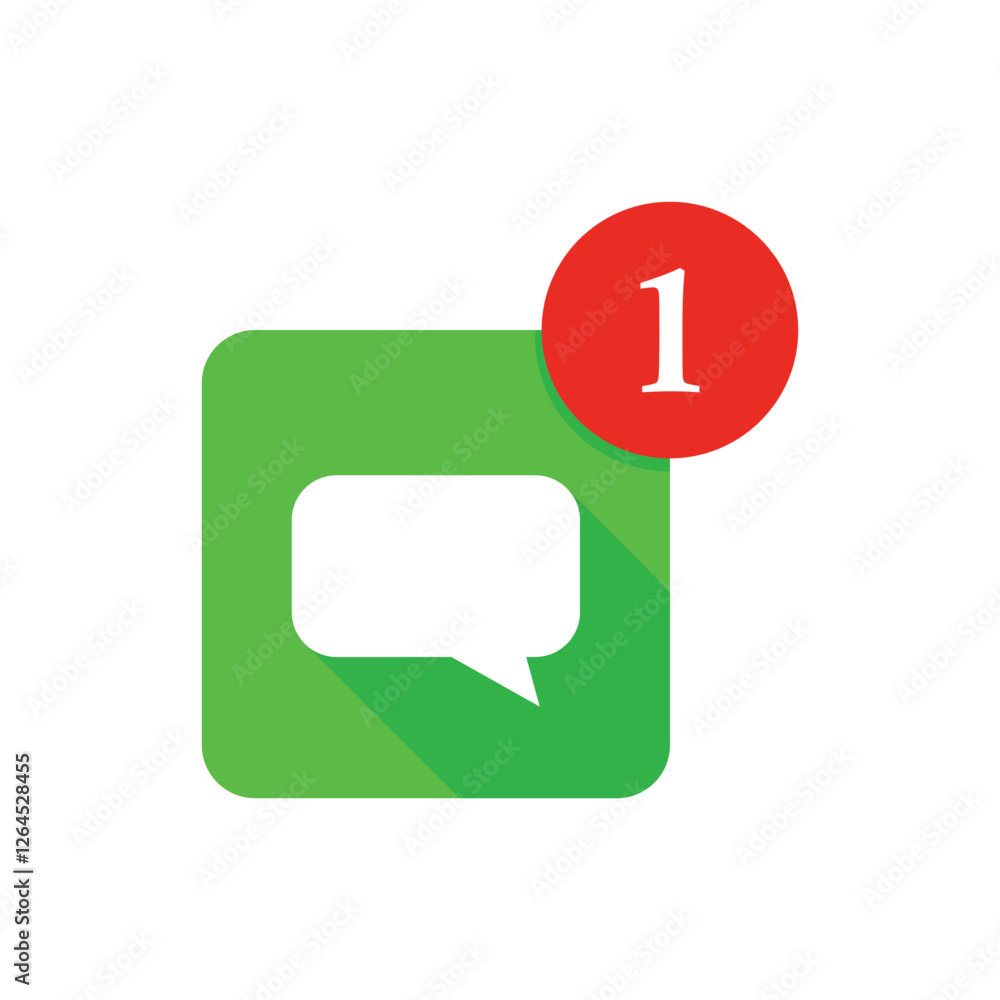 Poster new message icon in flat style. incoming inbox email vector illustration on isolated background. bub