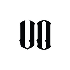 VO monogram logo design letter text name symbol monochrome logotype alphabet character simple logo