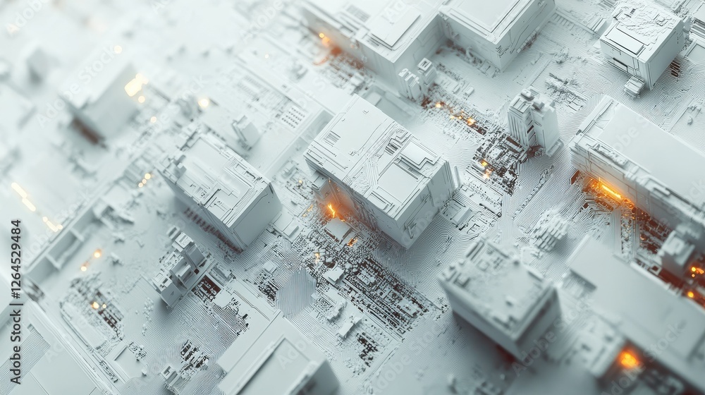Poster this is an abstract futuristic background with a technology circuit board texture. it's a white tech