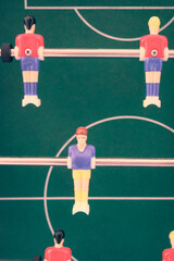 Fototapeta premium Subbuteo Table Top Football Game Macro Closeup Of Players