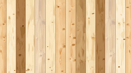 Fototapeta premium Light Wooden Planks Surface Detail with Visible Grain and Knot Texture for Background Design Element