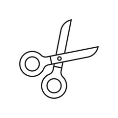 Scissor icon in flat style. Cutting hair equipment vector illustration on isolated background. Hairdressing sign business concept.