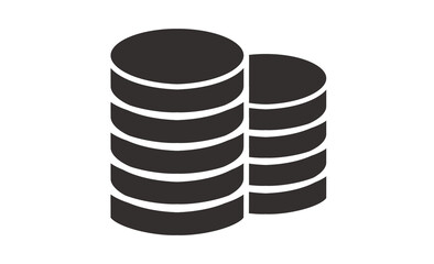 シンプルなコインのアイコン お金や財産のラインアートイラスト