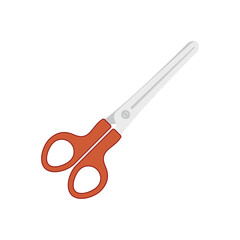 Scissor icon in flat style. Cutting hair equipment vector illustration on isolated background. Hairdressing sign business concept.