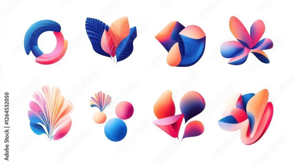 Poster enterprise strategy development abstract concept vector illustration set. business intelligence and 