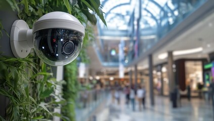 Security Camera in Modern Shopping Mall