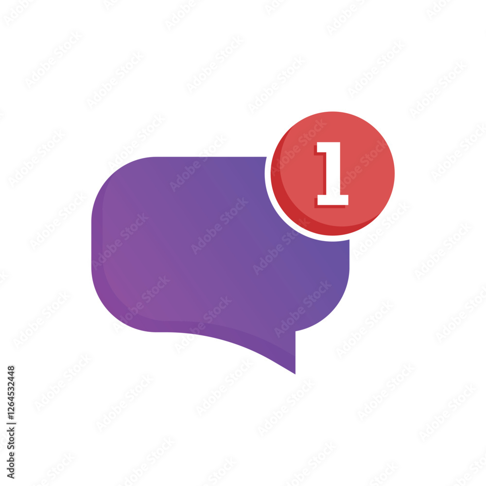 Poster new message icon in flat style. incoming inbox email vector illustration on isolated background. bub