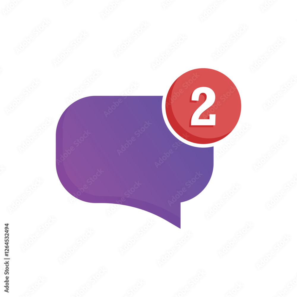 Poster new message icon in flat style. incoming inbox email vector illustration on isolated background. bub